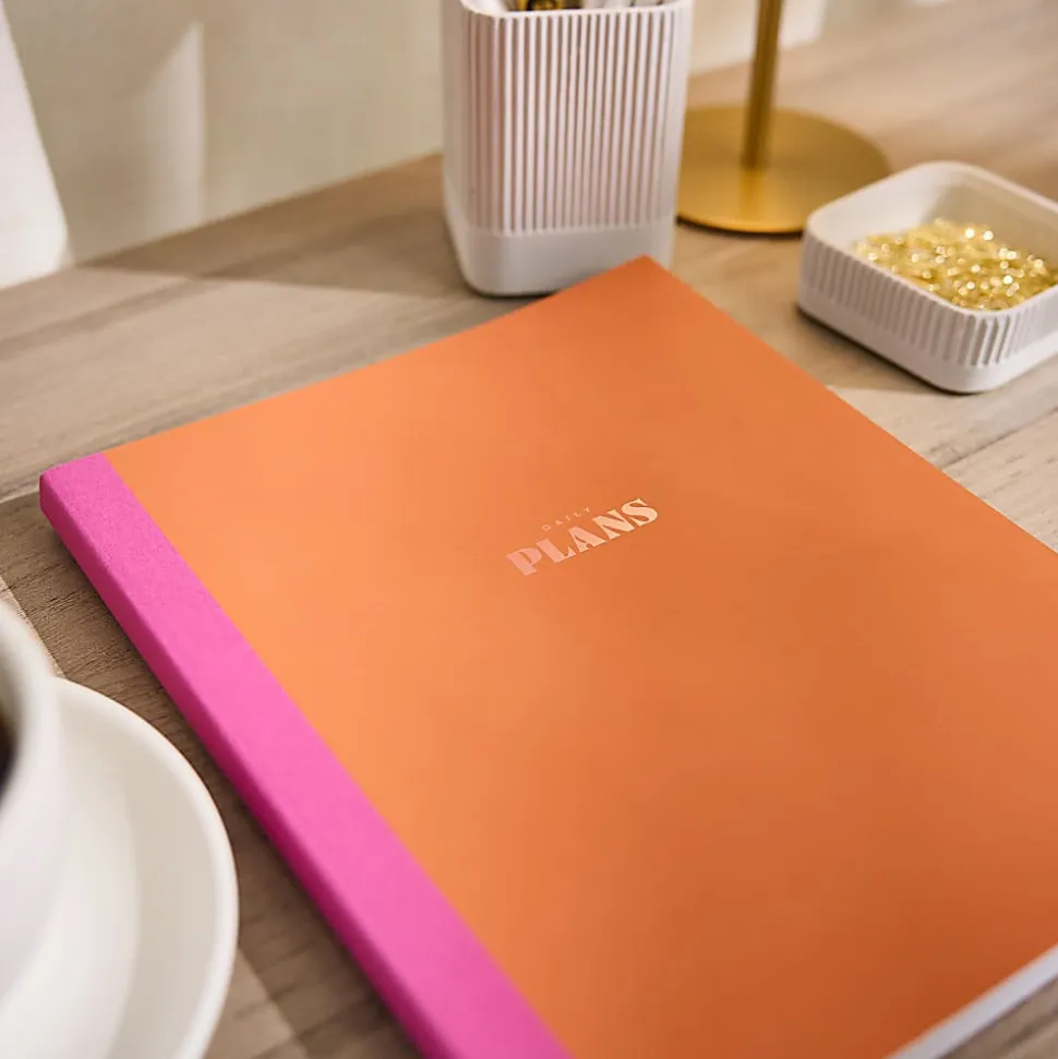 Organized by Happy Planner 12-Month Monthly/Weekly Classic Book Bound Soft Planner, 7-3/4" x 9-3/4", Color Form Tangerine, July-June, Total Qty 1