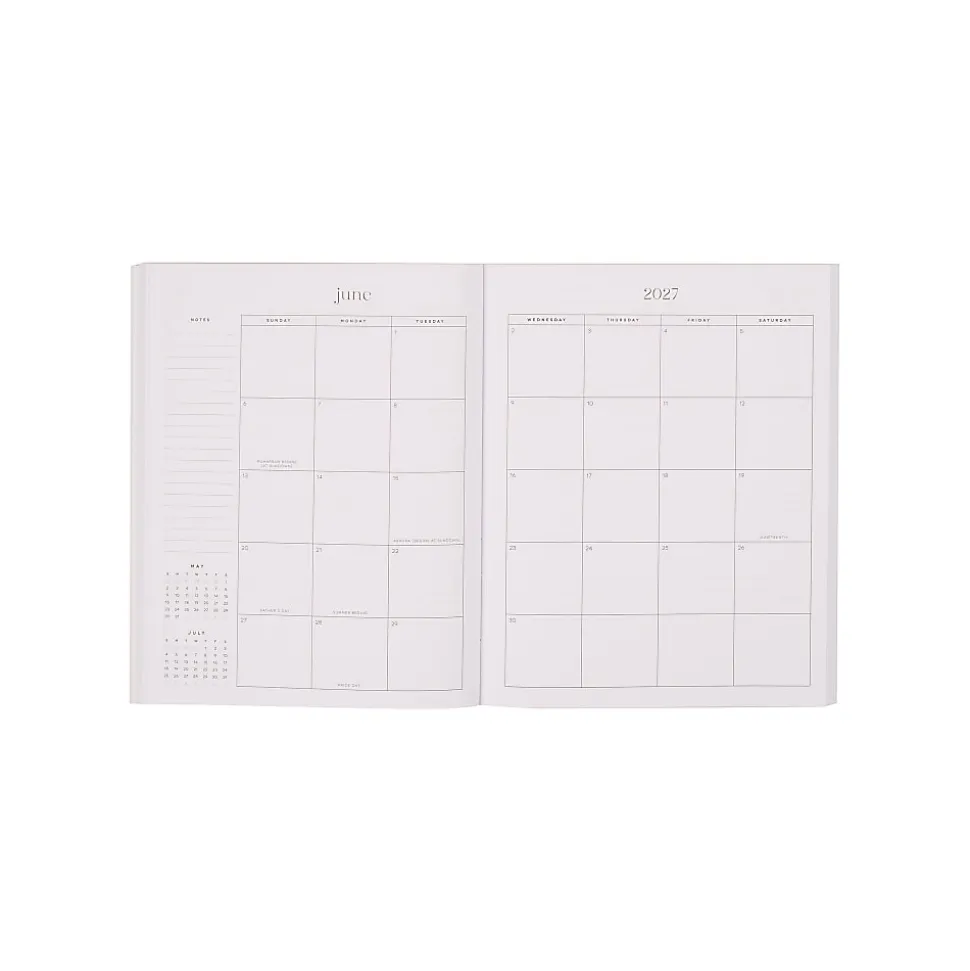 Organized by Happy Planner 12-Month Monthly/Weekly Classic Book Bound Soft Planner, 7-3/4" x 9-3/4", Color Form Tangerine, July-June, Total Qty 1