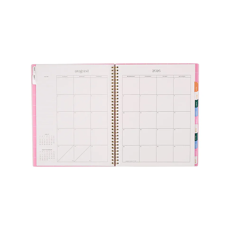 Organized by Happy Planner 12-Month Monthly/Weekly Big Twin Loop Planner, 8-1/2" x 11", Color Form Play, July 2026 - June 2027, Total Qty 1