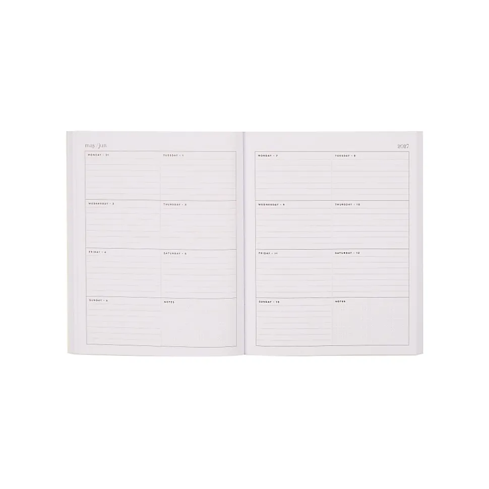 Organized by Happy Planner 12-Month Monthly/Weekly Classic Book Bound Soft Planner, 7-3/4" x 9-3/4", Blue, July 2026-June 2027, Total Qty 1