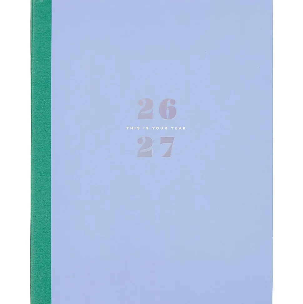 Organized by Happy Planner 12-Month Monthly/Weekly Classic Book Bound Soft Planner, 7-3/4" x 9-3/4", Blue, July 2026-June 2027, Total Qty 1