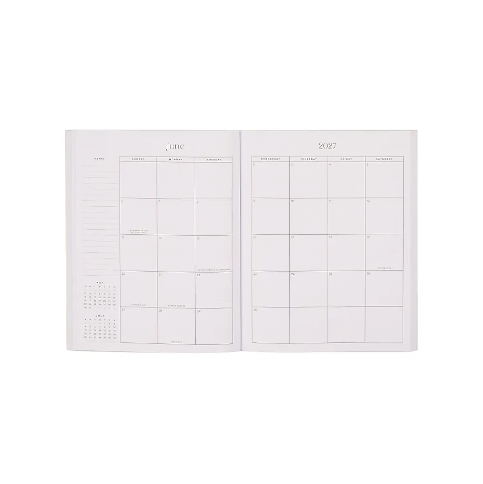 Organized by Happy Planner 12-Month Monthly/Weekly Classic Book Bound Soft Planner, 7-3/4" x 9-3/4", Blue, July 2026-June 2027, Total Qty 1
