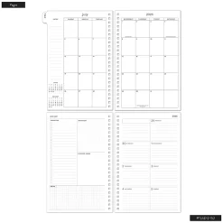 Organized by Happy Planner 12-Month Monthly/Weekly Small Twin Loop Planner, 5-1/2