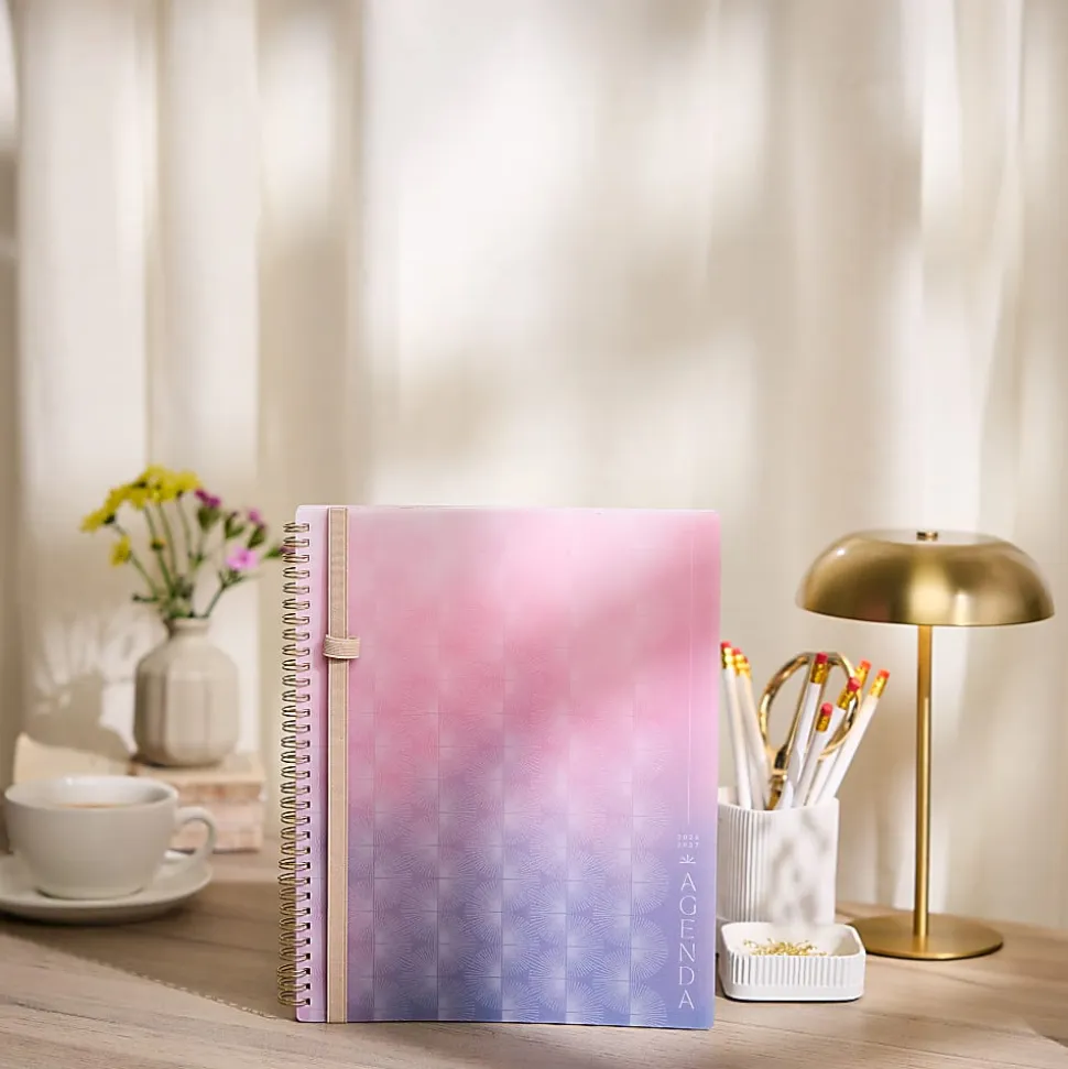 Organized by Happy Planner 12-Month Monthly/Weekly Big Twin Loop Planner, 8-1/2" x 11", Dreamy Palms Coral, July 2026 - June 2027, Total Qty 1