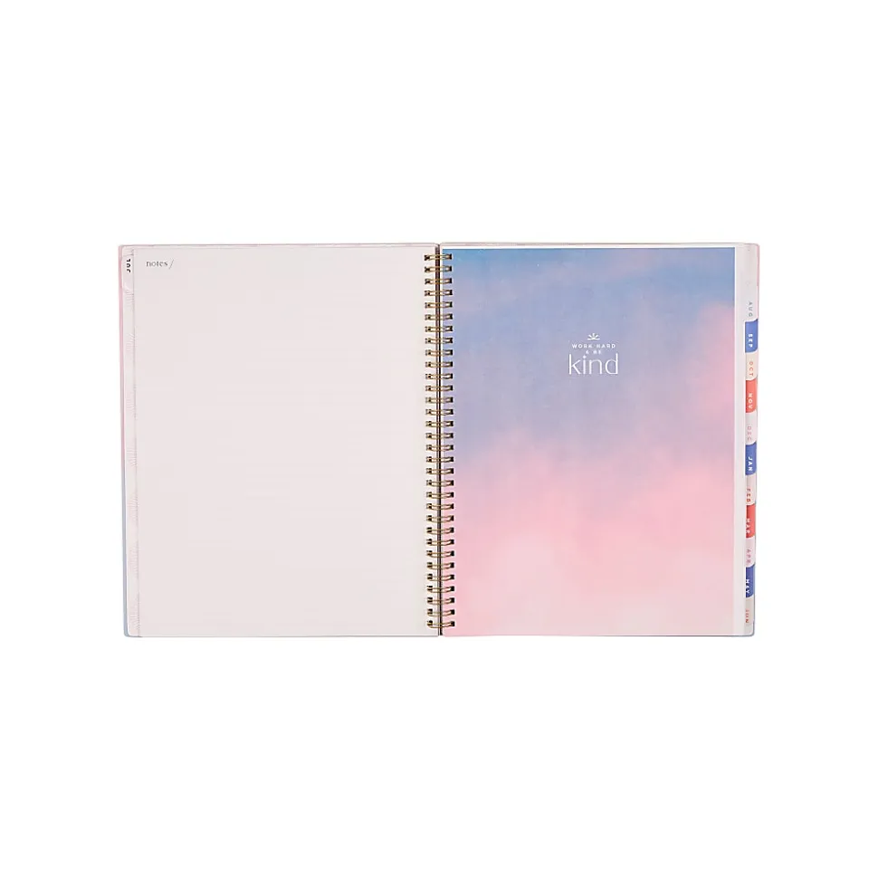 Organized by Happy Planner 12-Month Monthly/Weekly Big Twin Loop Planner, 8-1/2" x 11", Dreamy Palms Coral, July 2026 - June 2027, Total Qty 1