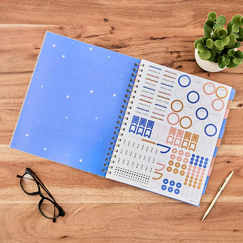 Organized by Happy Planner 12-Month Monthly/Weekly Big Happy Planner, 8-1/2" x 11", Tropical Blues, Undated, PTLBU-001SB