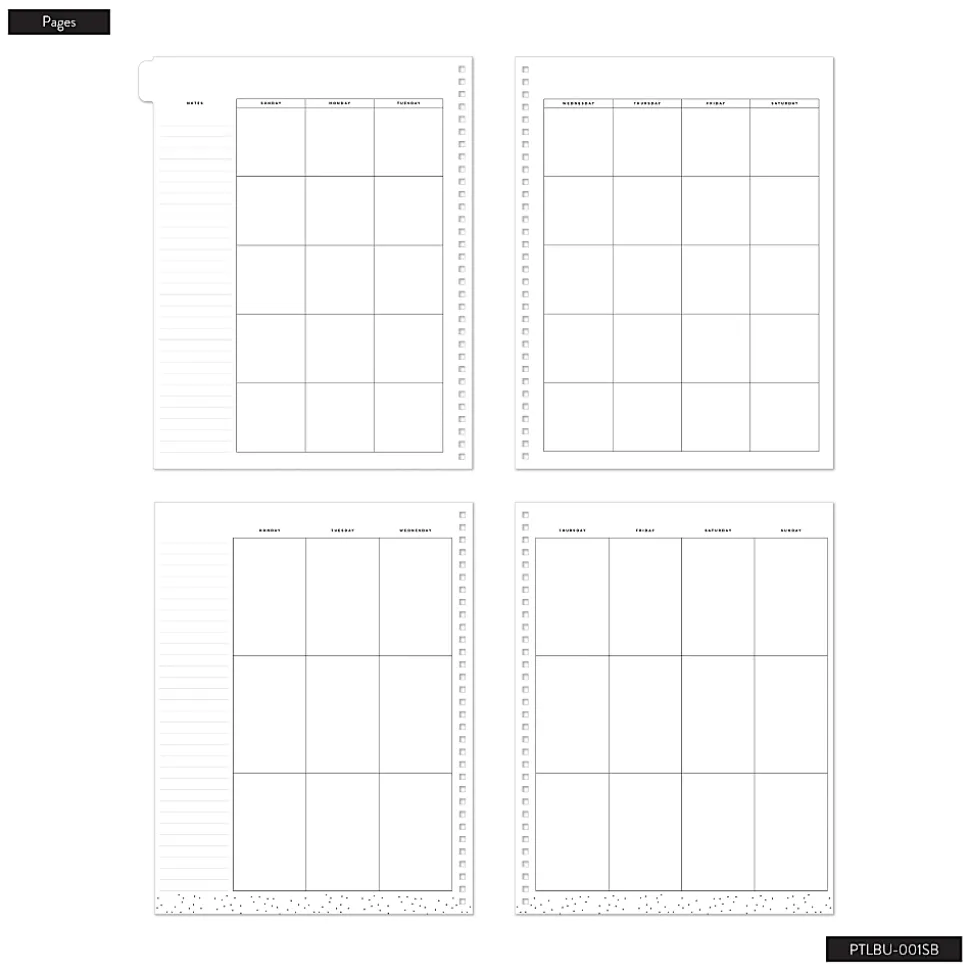 Organized by Happy Planner 12-Month Monthly/Weekly Big Happy Planner, 8-1/2" x 11", Tropical Blues, Undated, PTLBU-001SB