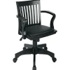 OSP Designs Deluxe Bankers Chair, Black