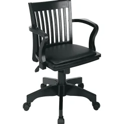 OSP Designs Deluxe Bankers Chair, Black