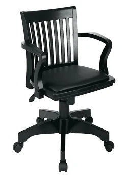 OSP Designs Deluxe Bankers Chair, Black