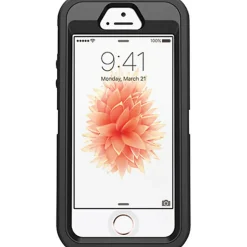 OtterBox Defender Carrying Case Holster For Apple iPhone® SE, iPhone® 5s, iPhone® 5 Smartphone, Black