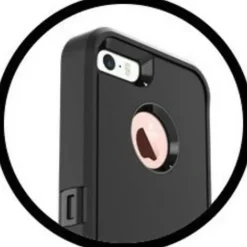 OtterBox Defender Carrying Case Holster For Apple iPhone® SE, iPhone® 5s, iPhone® 5 Smartphone, Black
