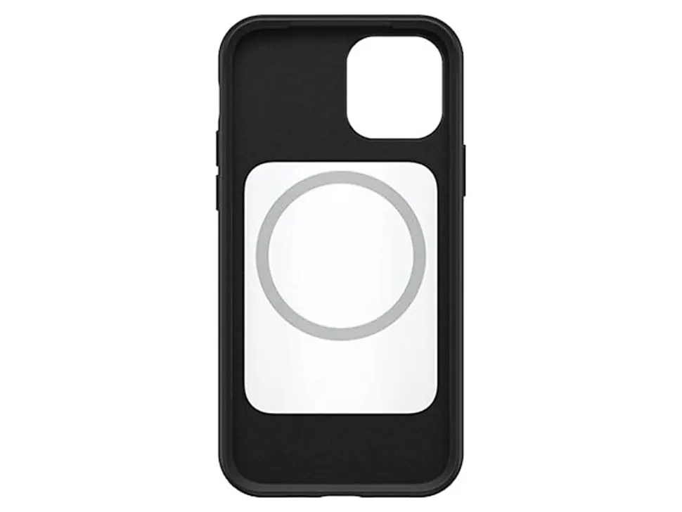 OtterBox Symmetry Series+ - Back cover for cell phone - with MagSafe - polycarbonate, synthetic rubber - black - for Apple iPhone 12, 12 Pro