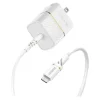 OtterBox Wall Charger - Power adapter - 20 Watt - 3 A - PD 3.0 (24 pin USB-C) - on cable: Lightning - cloud dust white