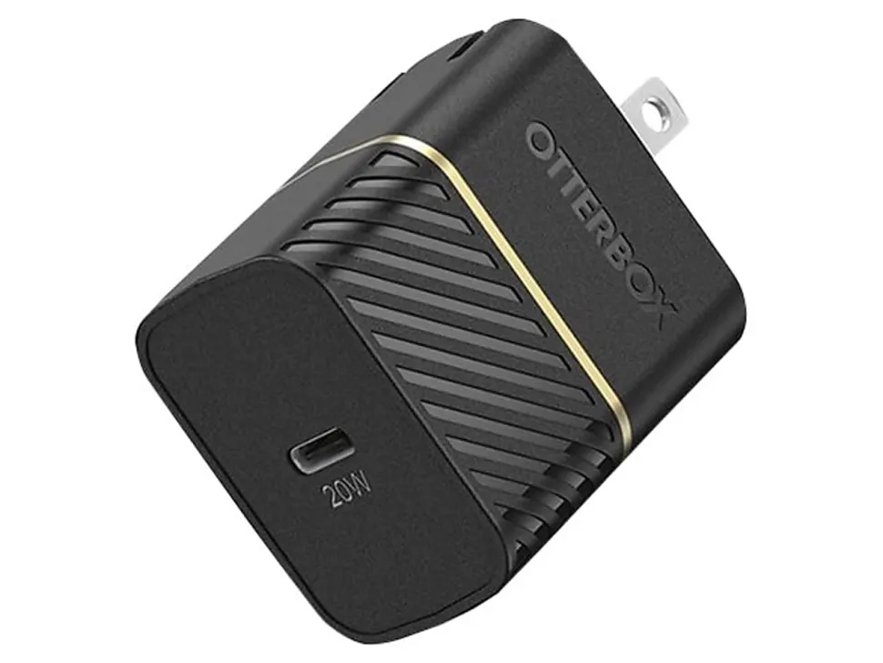 OtterBox Wall Charger - Power adapter - 20 watt - 3 A - PD 3.0, USB BC 1.2 (USB-C) - on cable: USB-C - black shimmer