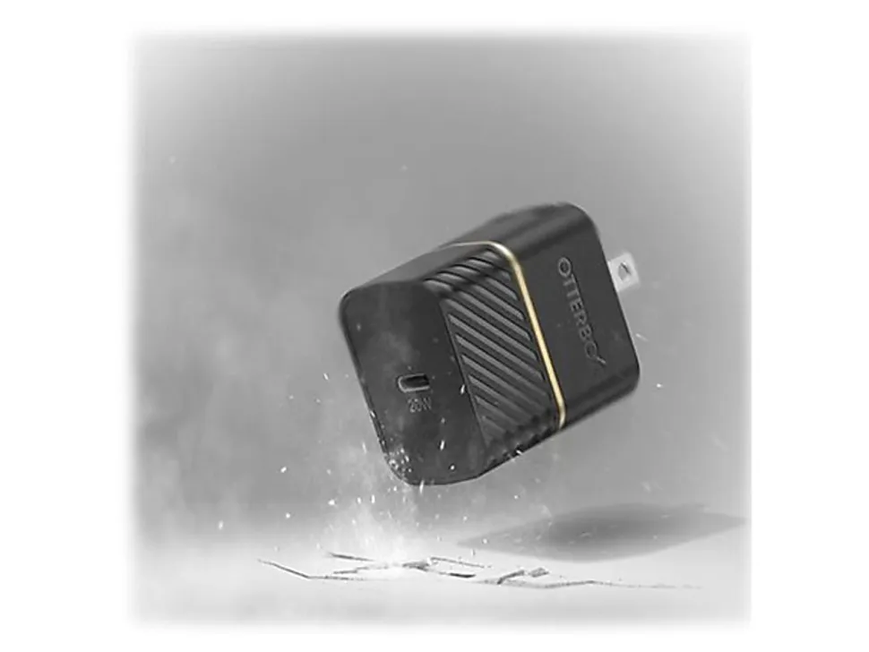 OtterBox Wall Charger - Power adapter - 20 watt - 3 A - PD 3.0, USB BC 1.2 (USB-C) - on cable: USB-C - black shimmer