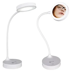 OttLite® Rechargeable Desk Lamp With Lighted Mirror, 16-15/16