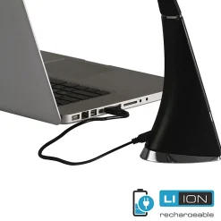OttLiteĀ® Recharge LED Desk Lamp, 18-3/4"H, Black