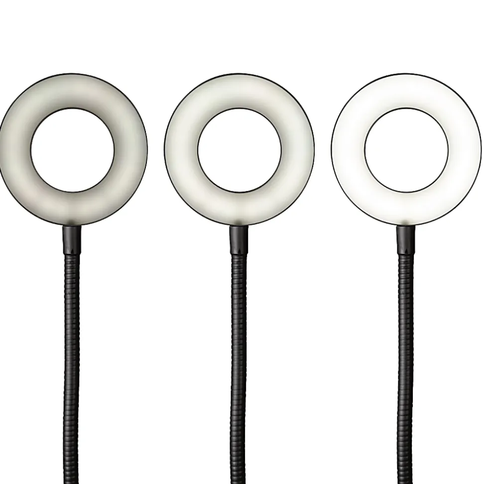 OttLite® Wellness Series Capture Clip-On LED Ring Light, 25"H, 11.5W, Black