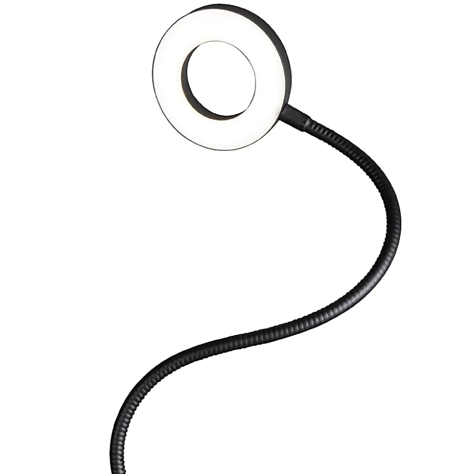 OttLite® Wellness Series Capture Clip-On LED Ring Light, 25"H, 11.5W, Black