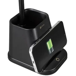 OttLite® Wellness Series Merge LED Desk Lamp With Wireless Charging, 18-1/4