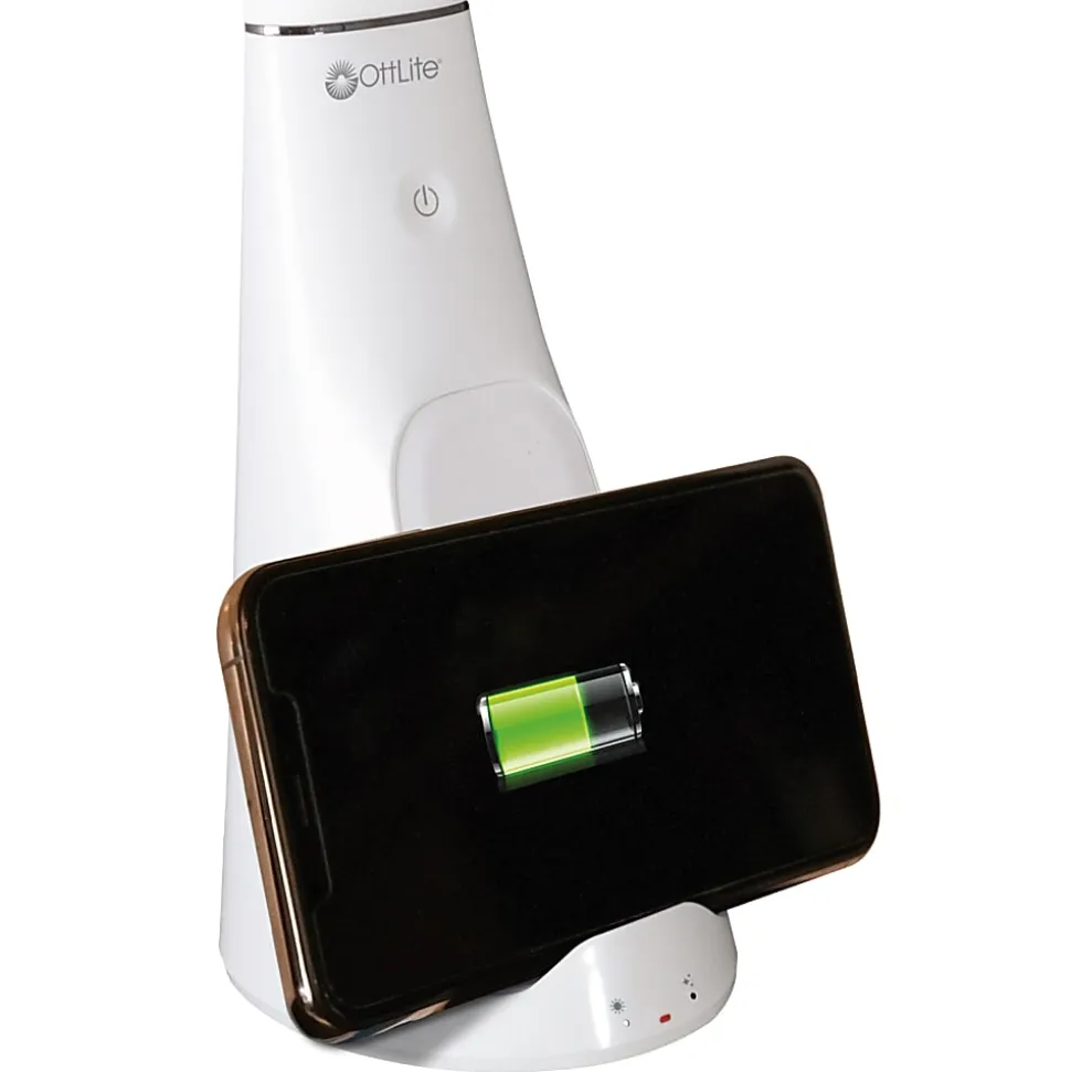 OttLite® Wellness Series® Purify LED Sanitizing Desk Lamp With Wireless Charging