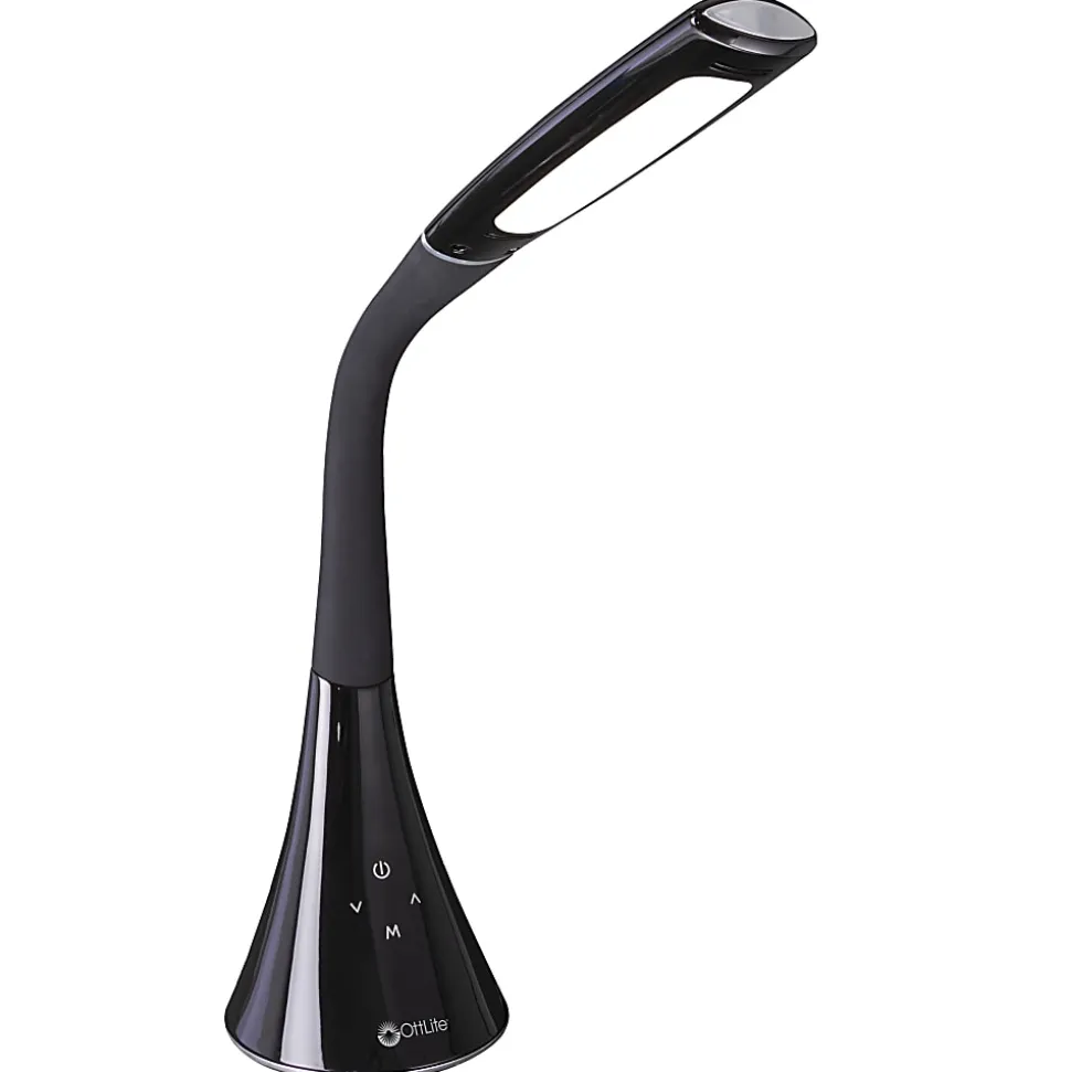 OttLite® Wellness Series® Swerve LED Desk Lamp, black