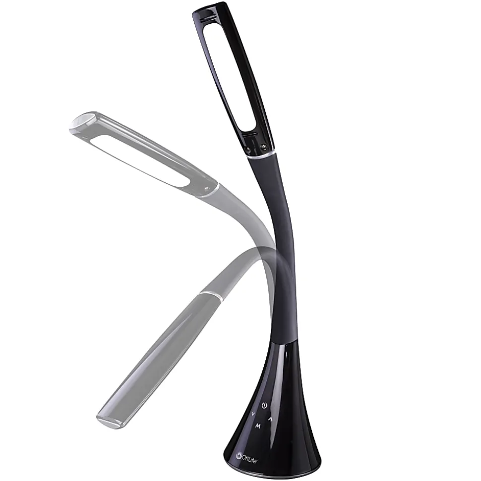 OttLite® Wellness Series® Swerve LED Desk Lamp, black