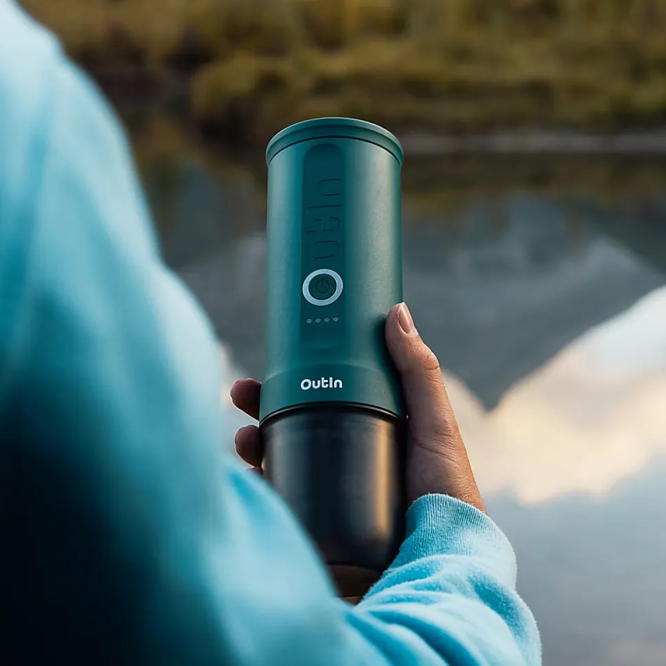 OutIn® Nano 3-Cup Portable Electric Espresso Machine, OutIn Teal