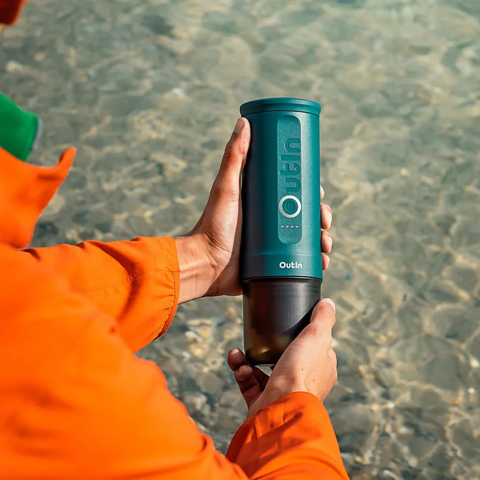 OutIn® Nano 3-Cup Portable Electric Espresso Machine, OutIn Teal