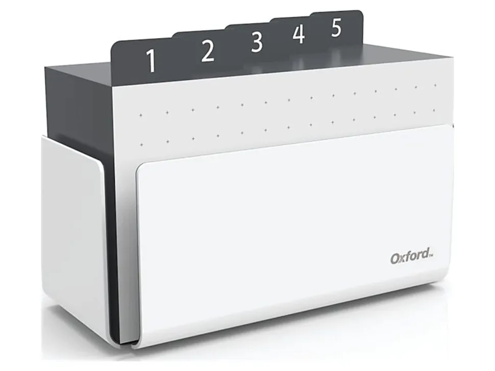 Oxford® at Hand Note Card Organizer, Charcoal