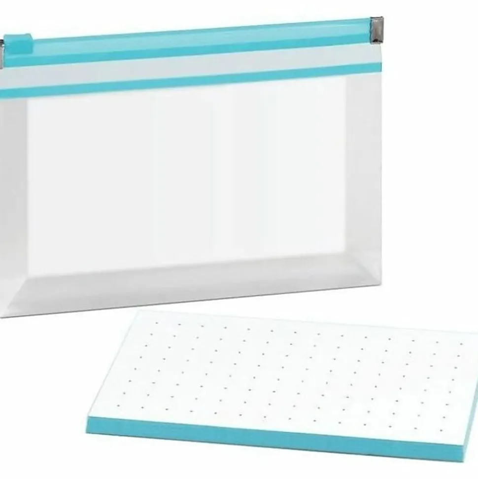 Oxford® At Hand Note Card Zip Pocket, Shoreline Blue