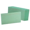 Oxford® Color Index Cards, Ruled, 3" x 5", Green, Pack Of 100