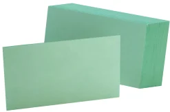 Oxford® Color Index Cards, Unruled, 3"x 5", Green, Pack Of 100