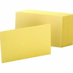 Oxford® Color Index Cards, Unruled, 4" x 6", Canary, Pack Of 100