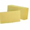 Oxford® Color Index Cards, Unruled, 3" x 5", Canary, Pack Of 100
