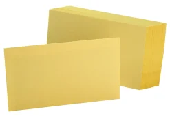 Oxford® Color Index Cards, Unruled, 3" x 5", Canary, Pack Of 100