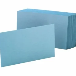 Oxford® Color Index Cards, Unruled, 4" x 6", Blue, Pack Of 100
