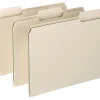 Oxford® 1/3-Cut File Folders, Letter Size, Assorted Positions, Manila, Box Of 100