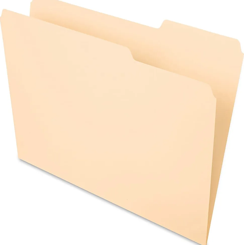 Oxford® 1/3-Cut File Folders, Letter Size, Position 3, Manila, Box Of 100
