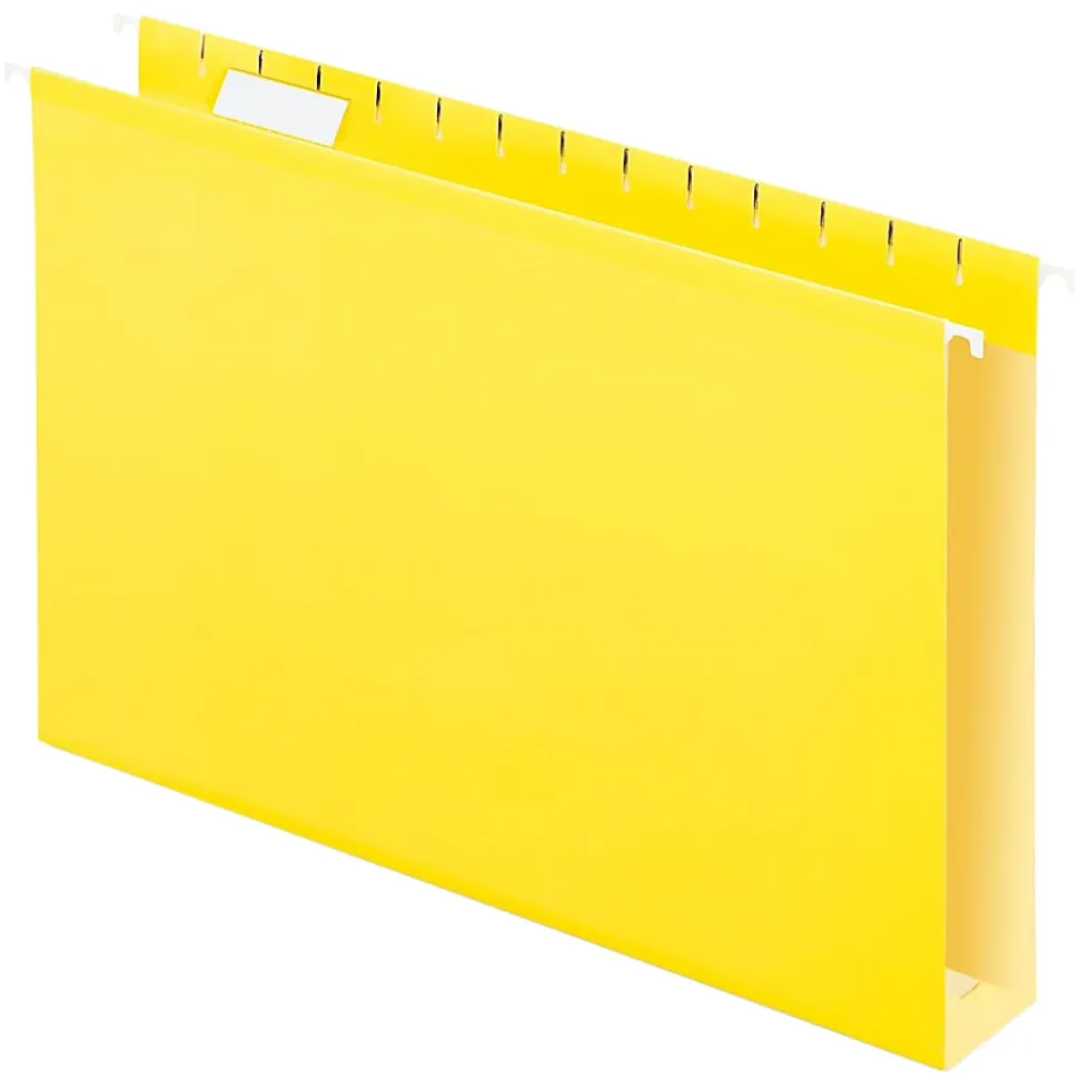 Oxford® Extra-Capacity Box-Bottom Hanging Folders, Legal Size, Yellow, Box Of 25