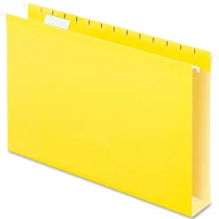 Oxford® Extra-Capacity Box-Bottom Hanging Folders, Legal Size, Yellow, Box Of 25