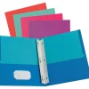 Oxford Letter Recycled Pocket Folder, 8 1/2" x 11", 100 Sheet Capacity, 2 Pocket(s), Assorted, 10% Recycled, 50 / Box, 52076