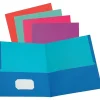 Oxford Letter Recycled Pocket Folder, 8 1/2" x 11", 100 Sheet Capacity, 2 Pocket(s), Assorted, 10% Recycled, 50 / Box, 52074