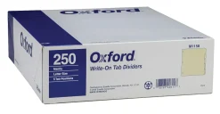 Oxford™ Manila Tab Dividers, Blank, 5-Tab, Box Of 50 Sets