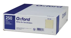 Oxford™ Manila Tab Dividers, Blank, 5-Tab, Box Of 50 Sets