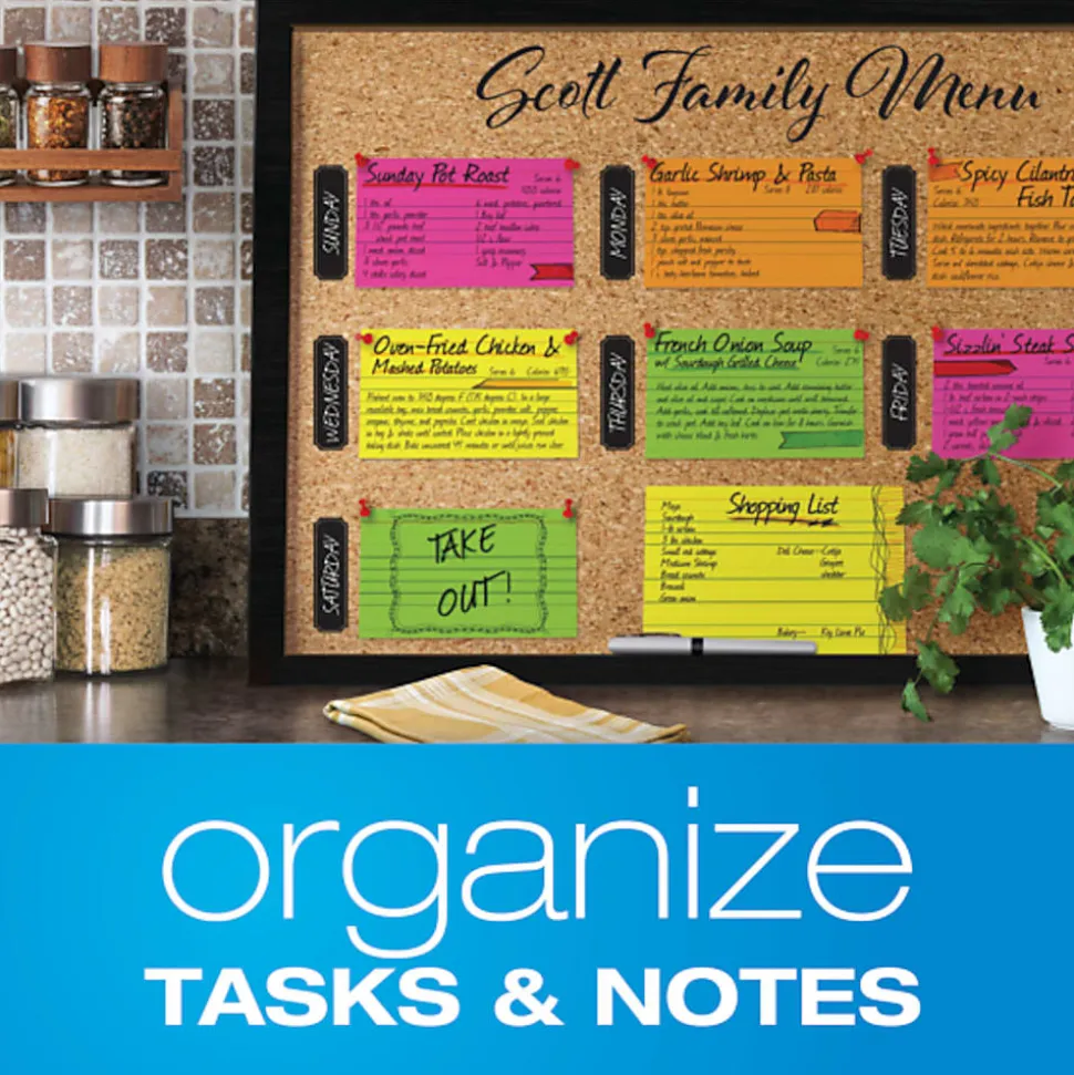 Oxford® Neon Index Cards, 3" x 5", Ruled, Assorted Colors, 100 Per Pack