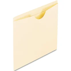Oxford® Reinforced-Top File Jackets, Letter Size, Expansion, Manila, Box Of 100