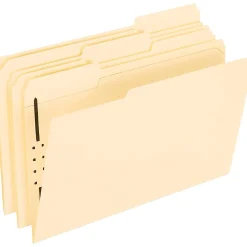 Oxford® Top-Tab File Folders With Fasteners, Legal Size, 1 Fastener, Manila, Box Of 50
