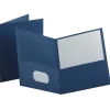 Oxford™ Twin-Pocket Portfolios, Medium Blue, Pack Of 10
